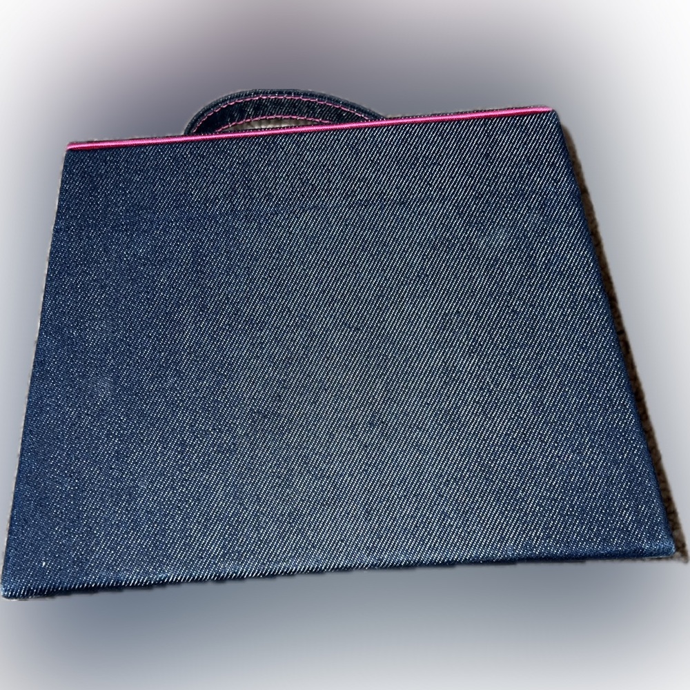 ❌Victoria's Secret Jewelry Box Denim Purse Shaped Organizer Travel Jewelry Case - Picture 6 of 8